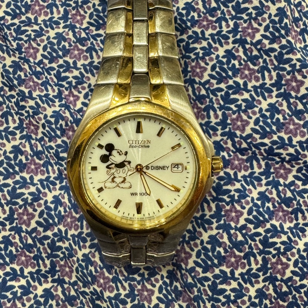 Citizen Magical Ears Collection Mickey Mouse Silver and Gold Toned Watch